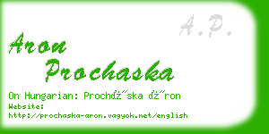 aron prochaska business card